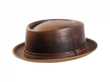 Lederhut Porkpie Hirsch-Leder