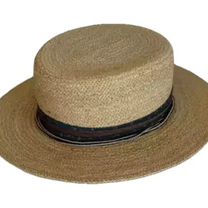 Boss of the Plain Westernhut aus Raffiastroh mit Stoffband