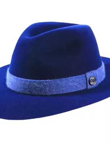 Traveler Hut „Folly Dot“ aus Haarfilz Velours – Schweizer Handarbeit