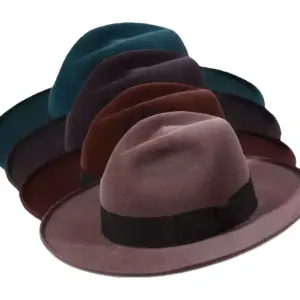 Fedora Hipster Velours in 4 Farben – modischer Haarfilz-Hut