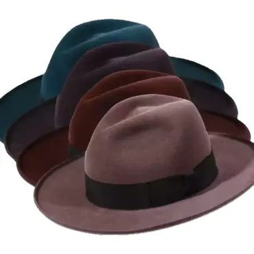 Fedora Hipster Velours in 4 Farben – modischer Haarfilz-Hut