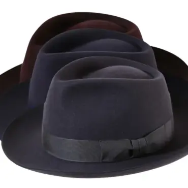 Fedora Bogart aus Haarfilz mit Rebsband und Masche|||Fedora Bogart aus Haarfilz mit Rebsband und Masche|||