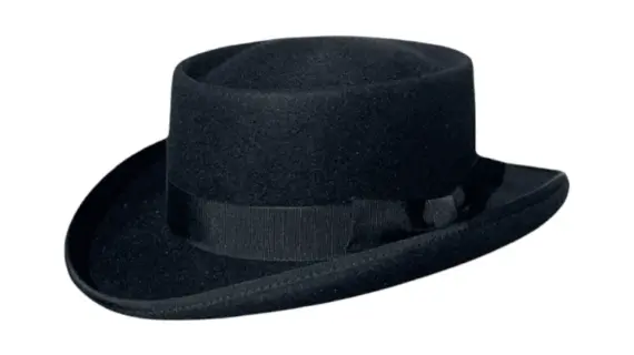 Westernhut Todeszug nach Yuma aus Haarfilz in Schwarz mit Rebsband