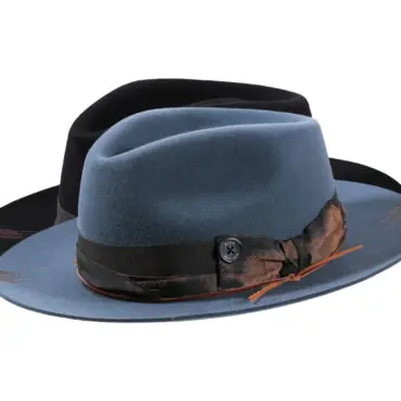 Fedora Rugged Haarfilzhut mit Rebsband und Lederkordel