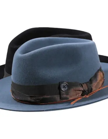 Fedora Rugged Haarfilzhut mit Rebsband und Lederkordel