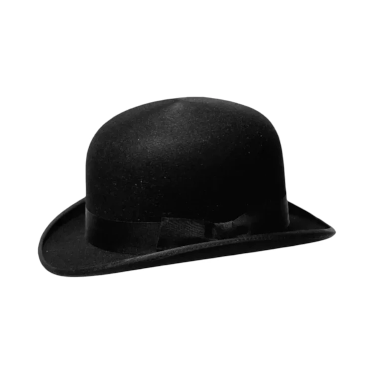 Western Derby Tombstone Haarfilzhut in Schwarz mit Rebsband