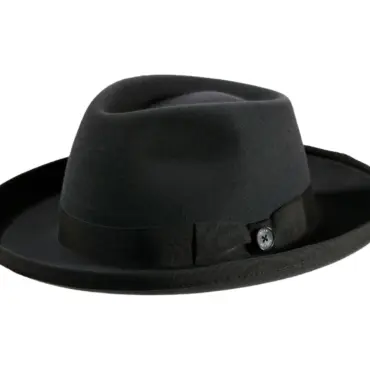 Fedora Hut 20er Jahre Style mit Aufschlag – Handarbeit aus Haarfilz
