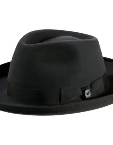 Fedora Hut 20er Jahre Style mit Aufschlag – Handarbeit aus Haarfilz