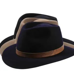 Fedora Traveler Haarfilzhut mit Hirschlederband