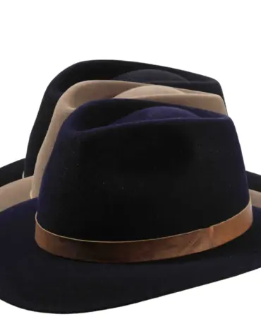 Fedora Traveler Haarfilzhut mit Hirschlederband