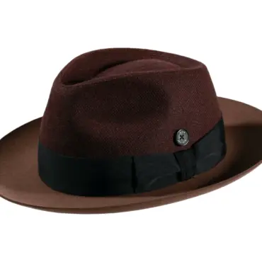 Fedora Bogart Wollstoff/Haarfilz mit Klapprand – Handarbeit|Fedora Bogart Wollstoff/Haarfilz mit Klapprand – Handarbeit