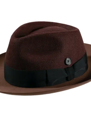 Fedora Bogart Wollstoff/Haarfilz mit Klapprand – Handarbeit|Fedora Bogart Wollstoff/Haarfilz mit Klapprand – Handarbeit