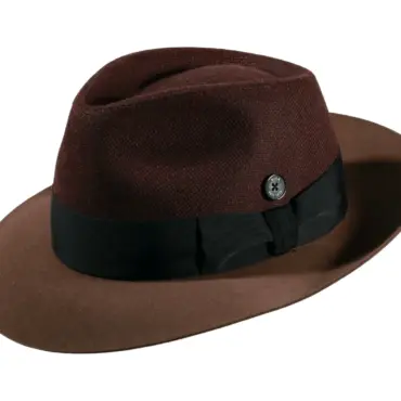 Fedora Bogart Wollstoff/Haarfilz mit Klapprand – Handarbeit|Fedora Bogart Wollstoff/Haarfilz mit Klapprand – Handarbeit