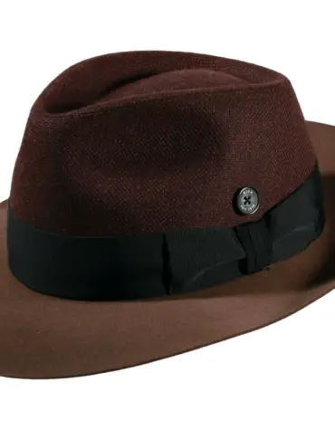 Fedora Bogart Wollstoff/Haarfilz mit Klapprand – Handarbeit|Fedora Bogart Wollstoff/Haarfilz mit Klapprand – Handarbeit