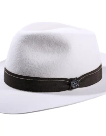 Fedora Bogart Great-Grosgrain aus Wollfilz
