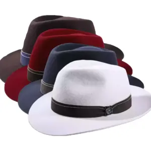 Fedora Bogart Great-Grosgrain aus Wollfilz