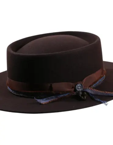 Vaquerohut Hazienda – Premium Filzhut mit Rebsband und Perlen|