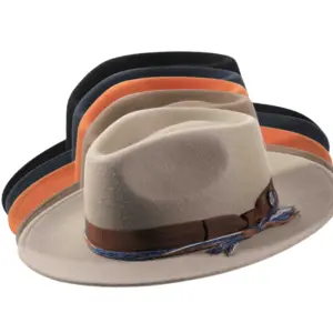 Fedora Wollfilz „Waxed Ribbon“ mit Rebsband