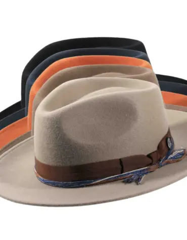 Fedora Wollfilz „Waxed Ribbon“ mit Rebsband