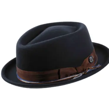 Player Diamant Shape Wollfilzhut „Waxed Ribbon“