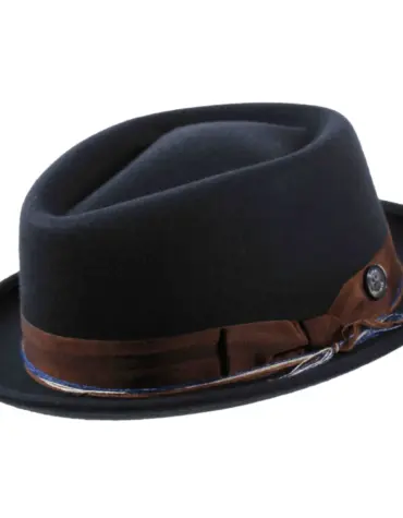 Player Diamant Shape Wollfilzhut „Waxed Ribbon“