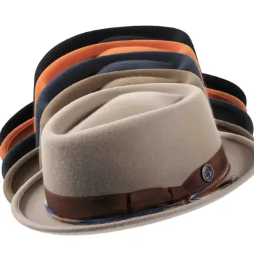 Player Diamant Shape Wollfilzhut „Waxed Ribbon“