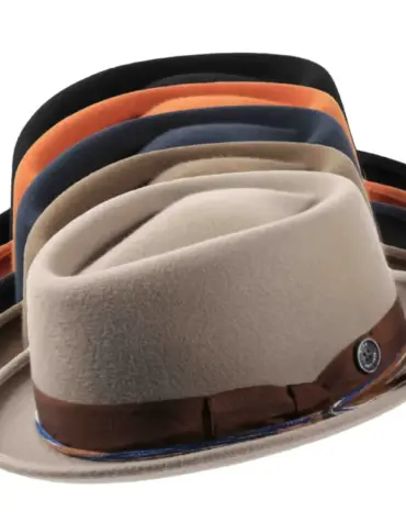 Player Diamant Shape Wollfilzhut „Waxed Ribbon“