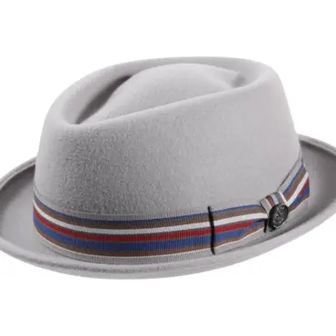 Diamant Shape Wollfilzhut „Striped“ mit gestreiftem Hutband