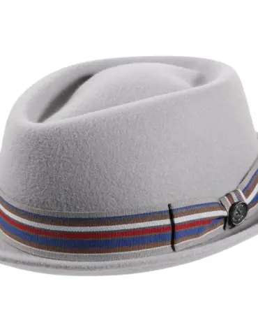 Diamant Shape Wollfilzhut „Striped“ mit gestreiftem Hutband