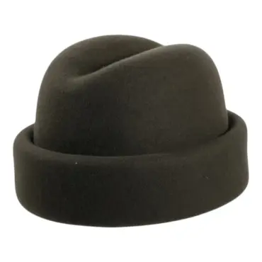 Moderner Toque Hut aus 100% Wollfilz  Schweizer Handarbeit