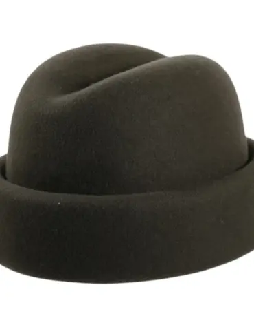 Moderner Toque Hut aus 100% Wollfilz  Schweizer Handarbeit