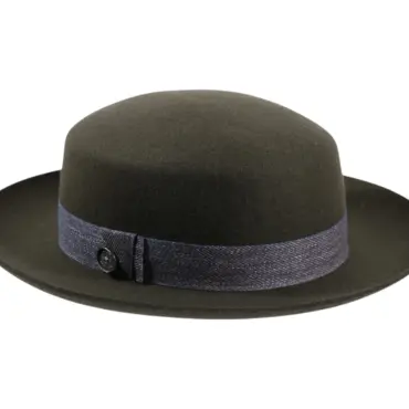 Aufschlaghut Wolle „Teo Cotone“ mit Denim-Baumwollband