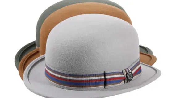 Urban Bowler Wollfilz mit gestreiftem Hutband|Urban Bowler Wollfilz mit gestreiftem Hutband|Urban Bowler Wollfilz mit gestreiftem Hutband|Urban Bowler Wollfilz mit gestreiftem Hutband