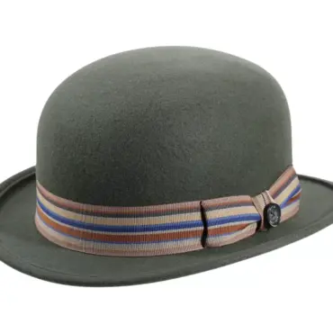 Urban Bowler Wollfilz mit gestreiftem Hutband