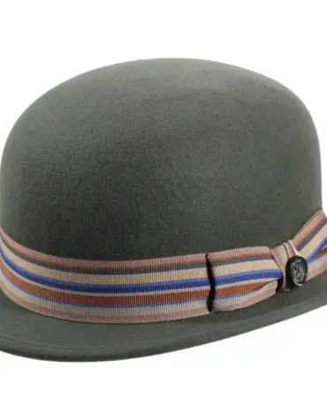 Urban Bowler Wollfilz mit gestreiftem Hutband