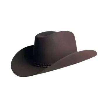Westernhut Desperado aus Wollfilz in Dunkelbraun mit Lederband