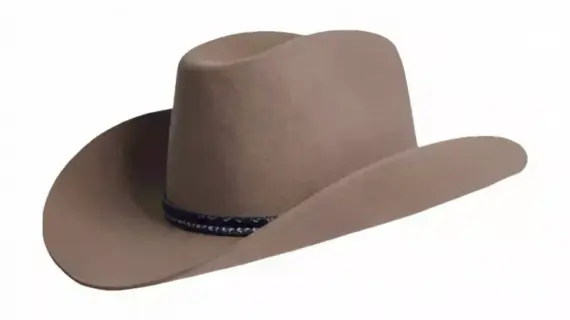 Westernhut Desperado aus Wollfilz in Camel mit Lederband