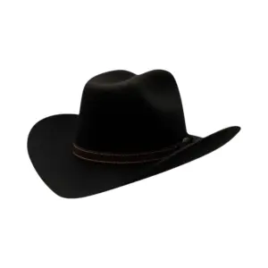 Westernhut Rodeo aus Wollfilz in Schwarz mit Rebsband