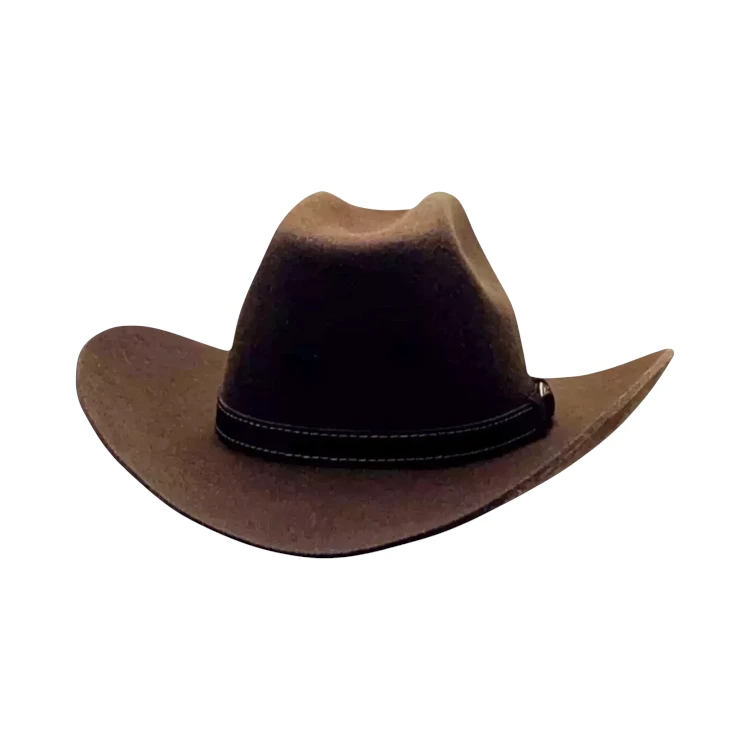 Westernhut Rodeo aus Wollfilz in Dunkelbraun mit Rebsband