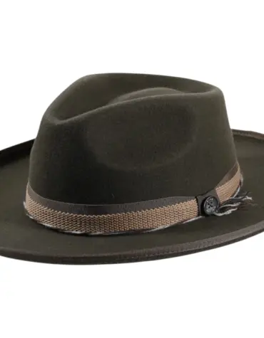 Fedora Urban Authentic – handgefertigter Wollfilzhut mit Rebsband und Kordel