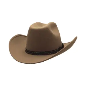 Westernhut Montana mit Bridée aus Wollfilz in Camel
