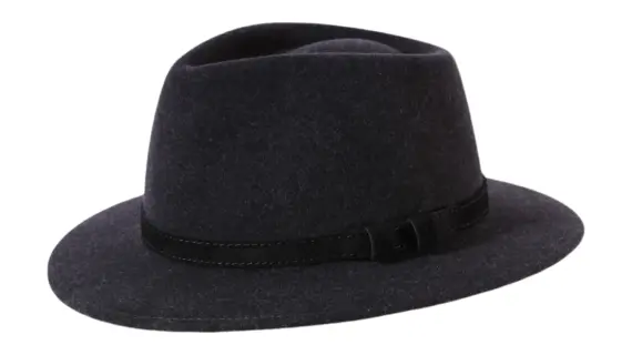 Filzhut City meliert mit Lederhutband