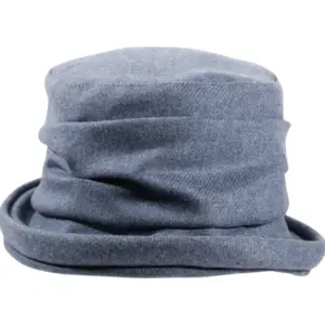 Damenmütze Merino Wolle Moon Jeansblau