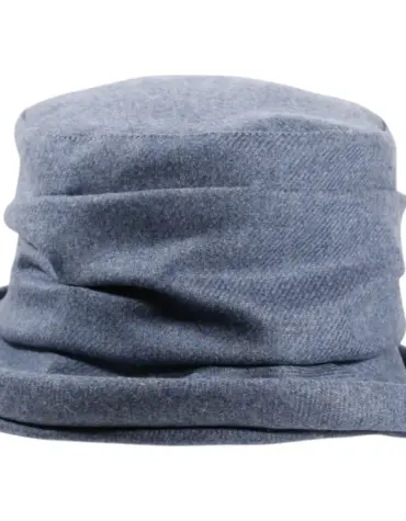 Damenmütze Merino Wolle Moon Jeansblau