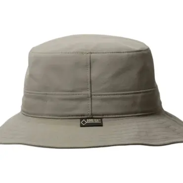 Regenhut Goretex in Beige mit breiter Krempe||