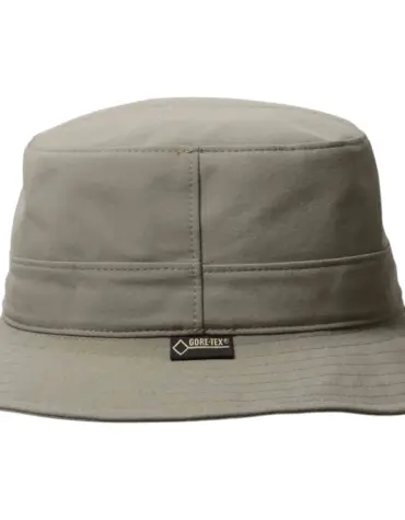 Regenhut Goretex in Beige mit breiter Krempe||