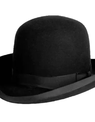Bat Masterson Derbyhut aus Haarfilz – Westernhut mit runder Krone|Bat Masterson Derbyhut aus Haarfilz – Westernhut mit runder Krone|