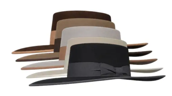 Variantenbild Buckaroo Westernhut Premium Biberhut in Schwarz Dunkelbraun Ocker Hellbeige und Hellgrau