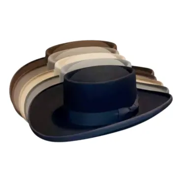 Variantenbild Gambler Western Premium Biberhut in Schwarz Dunkelbraun Ocker Hellbeige und Hellgrau