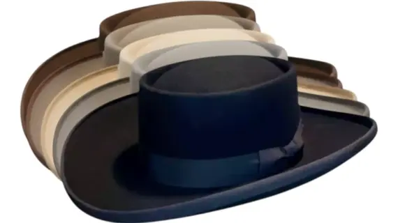 Variantenbild Gambler Western Premium Biberhut in Schwarz Dunkelbraun Ocker Hellbeige und Hellgrau